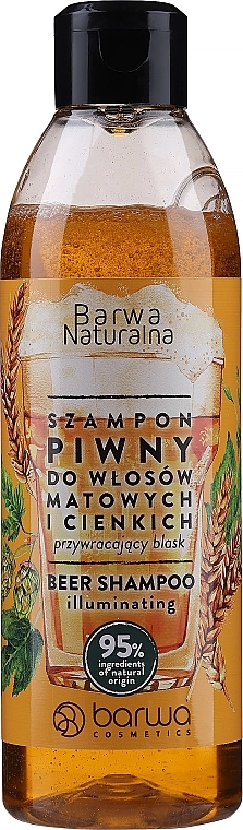 Barwa Шампунь пивний з комплексом вітамінів Natural Beer Shampoo With Vitamin Complex - фото N1