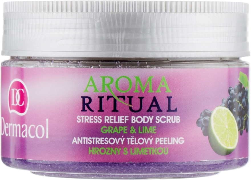 Dermacol Скраб для тела антистресс "Виноград и лайм" Aroma Ritual Stress Relief Body Scrub Grape And Lime - фото N1