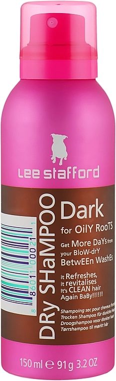 Lee Stafford Сухий шампунь для темного волосся Poker Straight Dry Shampoo Dark - фото N1