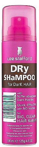 Lee Stafford Сухий шампунь для темного волосся Poker Straight Dry Shampoo Dark - фото N3