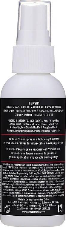 NYX Professional Makeup First Base Makeup Primer Spray Праймер для обличчя - фото N2