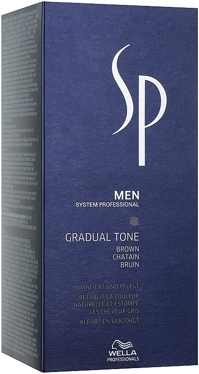 Набір для зафарбовування сивини - WELLA SP Men Gradual Tone Brown, sh/30ml + foam/60ml - фото N1