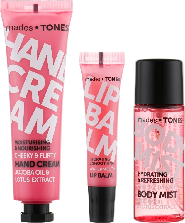 Mades Cosmetics Набор "Дерзкий-Кокетливый" Cheeky&Flirty (b/mist/50ml + lip/balm/15ml + h/cr/65ml) - фото N2