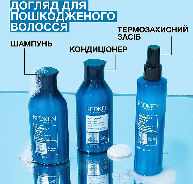 Redken Шампунь для слабкого і пошкодженого волосся Extreme Shampoo For Damaged Hair - фото N7