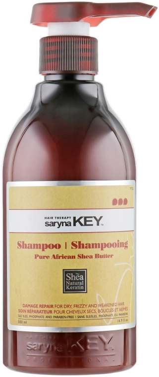 Saryna Key Відновлювальний шампунь Damage Repair Pure African Shea Shampoo - фото N3