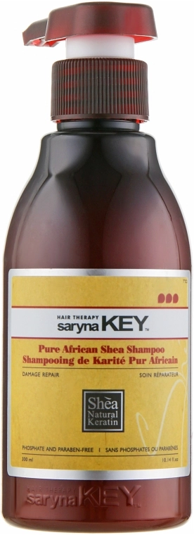 Saryna Key Восстанавливающий шампунь Damage Repair Pure African Shea Shampoo - фото N5