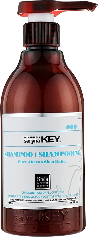 Saryna Key Восстанавливающий шампунь Curl Control Pure African Shea Shampoo - фото N3