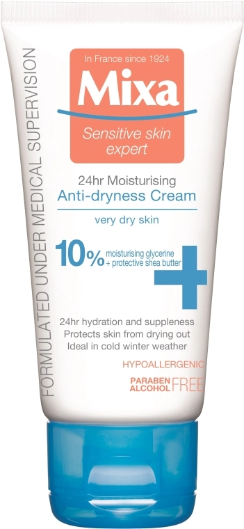 Mixa Зволожувальний крем для дуже сухої шкіри Sensitive Skin Expert Anti-Dryness Cream - фото N1