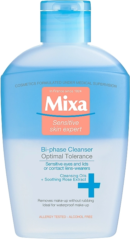 Mixa Двофазна рідина для зняття макіяжу з очей Optimal Tolerance Bi-Phase Cleanser - фото N1