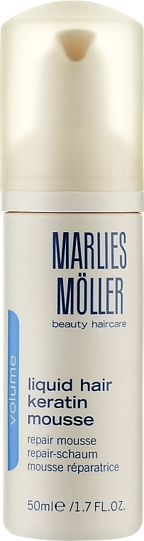 Marlies Moller Мус для відновлення структури волосся "Ріжкий кератин" Volume Liquid Hair Keratin Mousse - фото N1