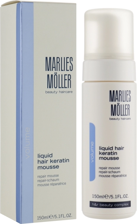 Marlies Moller Мус для відновлення структури волосся "Ріжкий кератин" Volume Liquid Hair Keratin Mousse - фото N3