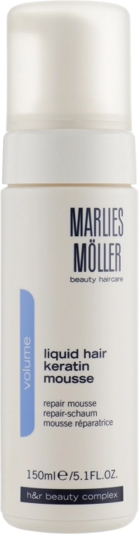 Marlies Moller Мусс восстанавливающий структуру волос "Жидкий кератин" Volume Liquid Hair Keratin Mousse - фото N4