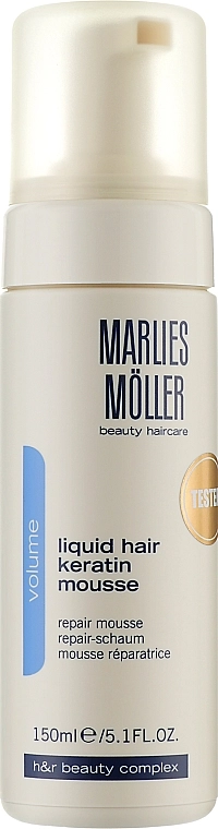 Marlies Moller Мусс восстанавливающий структуру волос "Жидкий кератин" Volume Liquid Hair Keratin Mousse (тестер) - фото N1