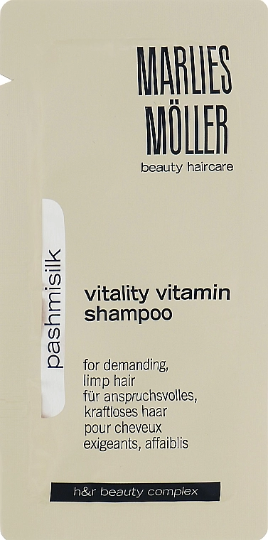 Marlies Moller Вітамінний шампунь для волосся Pashmisilk Vitality Vitamin Shampoo (пробник) - фото N1