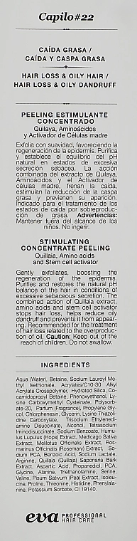 Eva Professional Пілінг-концентрат для жирної шкіри голови, проти випадання волосся Capilo Vitalikum Peeling #22 - фото N3