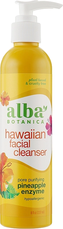 Alba Botanica Очищающее средство для умывания лица с энзимами "Ананас" Natural Hawaiian Facial Cleanser Pore Purifying Pineapple Enzyme - фото N1