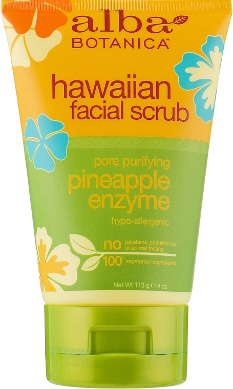 Alba Botanica Скраб для обличчя з ензимами Natural Hawaiian Facial Scrub Pore Purifying Pineapple Enzyme - фото N1