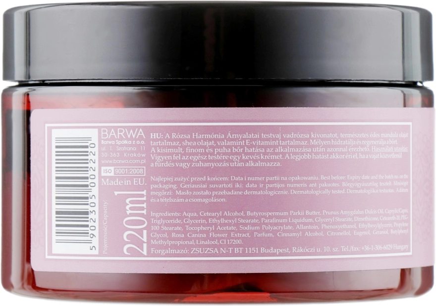 Barwa Олія для тіла "Троянда" Harmony Body Butter Rose - фото N2