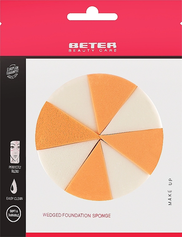 Beter Спонж для макіяжу сегментований кругий, латекс - фото N1