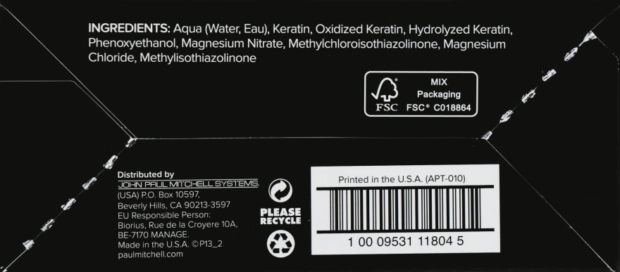 Paul Mitchell Концентрированный кератиновый комплекс KeraTriplex Treatment - фото N3