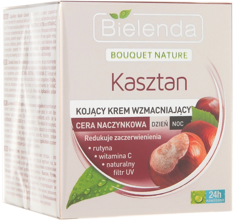 Bielenda Успокаивающий крем для куперозной кожи лица Bouquet Nature Chestnut Soothing Reinforcing Cream - фото N1