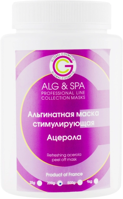 ALG & SPA Альгинатная маска стимулирующая с ацеролой Professional Line Collection Masks Refreshing Acerola Peel off Mask - фото N1