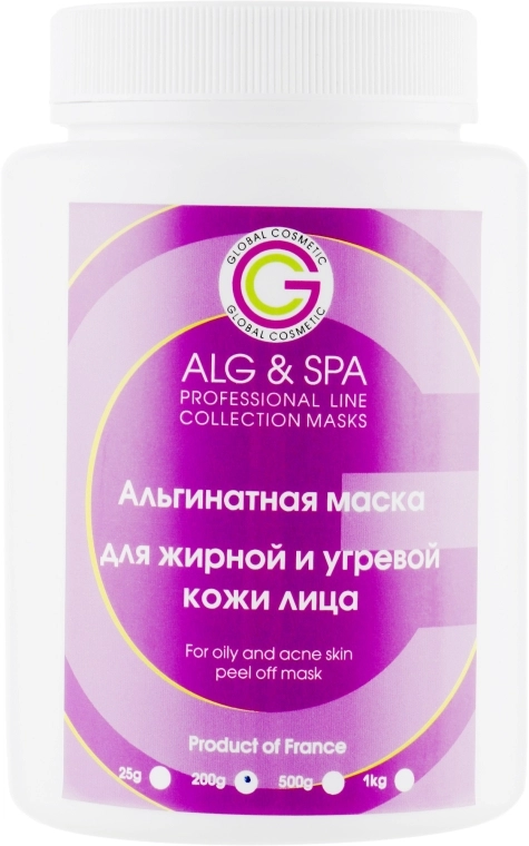 ALG & SPA Альгінатна маска для жирної і вугревої шкіри Professional Line Collection Masks For Oily And Acne Skin Peel Off Mask - фото N1