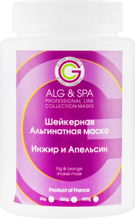 Шейкерна альгінатна маска з інжиром та апельсином - ALG & SPA Professional Line Collection Masks Peel Off Fig & Orange Shaker Mask, 200g - фото N1