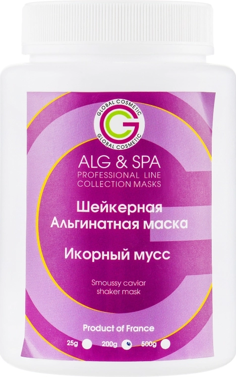 Шейкерна альгінатна маска "Ікорний мусс" - ALG & SPA Professional Line Collection Masks Smoussy Caviar Shaker Mask, 200g - фото N1