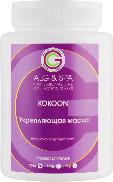 ALG & SPA Маска укрепляющая "Kokoon" Professional Line Collection Masks Body Kokoon Ragfermissant, 200g - фото N1