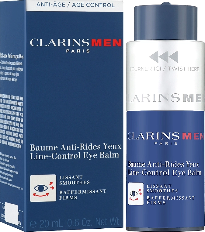 Clarins Бальзам проти зморшок для шкіри навколо очей для чоловіків Men Baume Anti-Rides Yeux - фото N2
