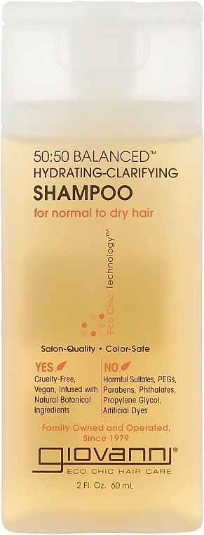 Giovanni Шампунь "Баланс" Eco Chic Hair Care 50:50 Balanced Hydrating-Clarifying Shampoo - фото N1