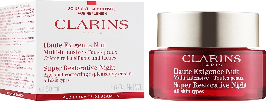 Відновлювальний нічній крем для усіх типів шкіри - Clarins Super Restorative Night Cream All skin types, 50 мл - фото N1