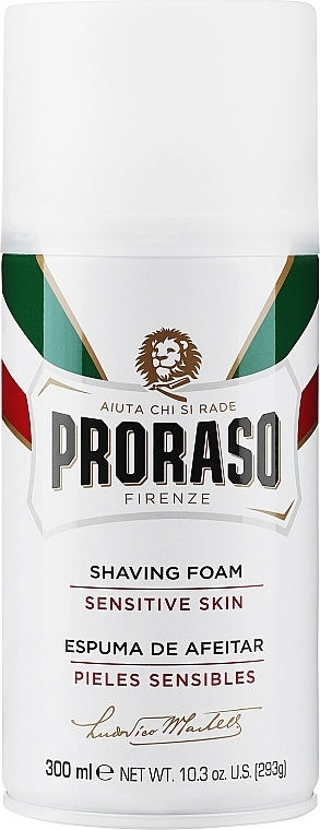Proraso Пена для бритья для чувствительной кожи с экстрактом зеленого чая и овсянки White Line Anti-Irritation Shaving Foam - фото N3