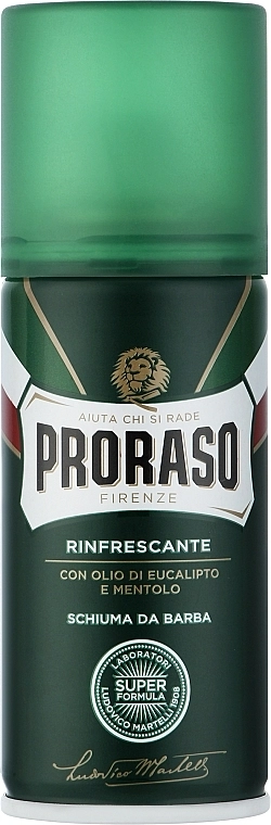 Proraso Тонізуюча піна з екстрактом евкаліпта і ментолом для гоління Green Line Refreshing Shaving Foam - фото N1
