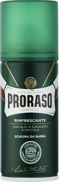 Proraso Тонизирующая пена для бритья с экстрактом эвкалипта и ментола Green Line Refreshing Shaving Foam - фото N1