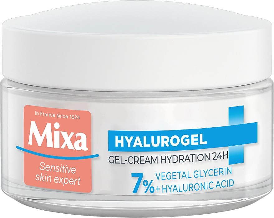 Mixa Зволожуючий крем-гель для нормальної та чутливої шкіри обличчя з гіалуроновою кислотою і гліцерином Hydrating Hyalurogel Intensive Hydration - фото N2