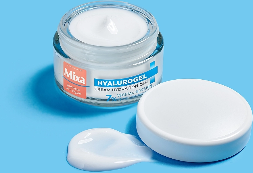 Mixa Зволожуючий крем-гель для нормальної та чутливої шкіри обличчя з гіалуроновою кислотою і гліцерином Hydrating Hyalurogel Intensive Hydration - фото N5