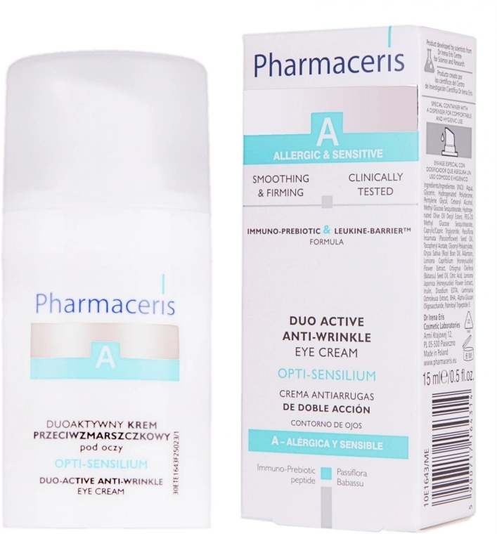 Pharmaceris Двохактивний крем для повік проти зморшок A Opti-sensilium Duo Active Anti-Wrinkle Eye Cream - фото N2