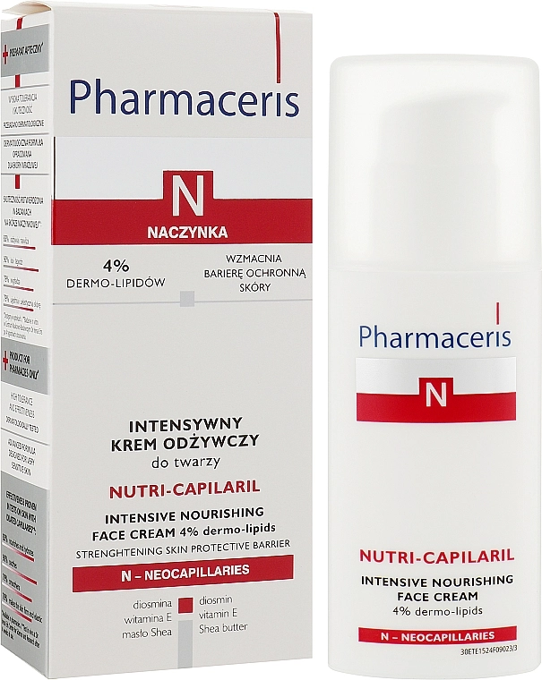 Pharmaceris Крем інтенсивний поживний для обличчя N Nutri-Capilaril Intensive Nourishing Cream - фото N2