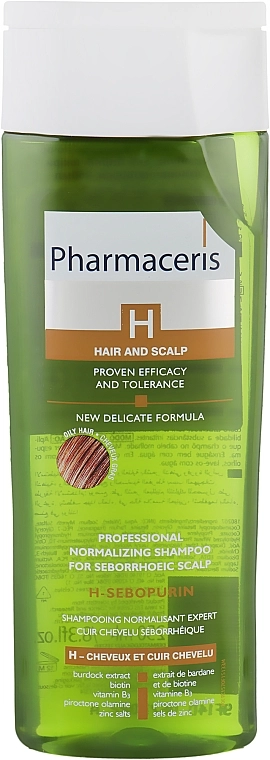 Pharmaceris Нормалізуючий шампунь для жирного волосся і себорейної шкіри голови H H-Sebopurin Shampoo for Seborrheic Scalp - фото N1