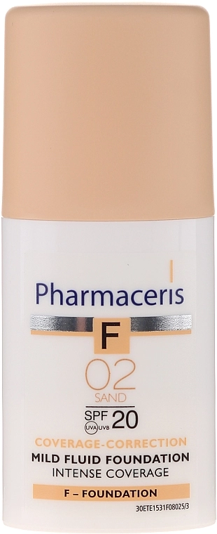 Pharmaceris F Intense Coverage Mild Fluid Foundation SPF20 Деликатный тональный флюид SPF20 - фото N4