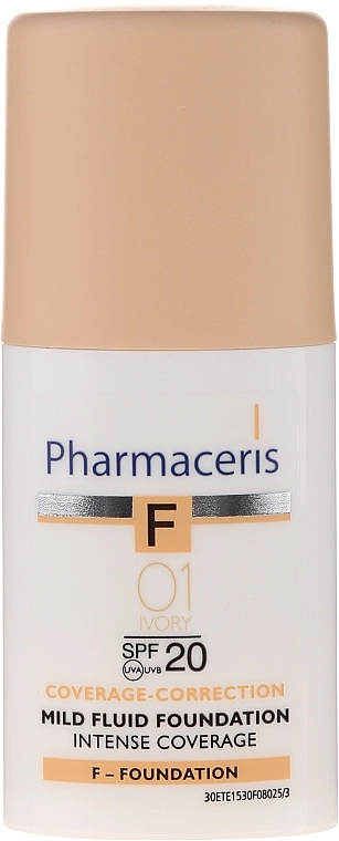 Pharmaceris F Intense Coverage Mild Fluid Foundation SPF20 Деликатный тональный флюид SPF20 - фото N2