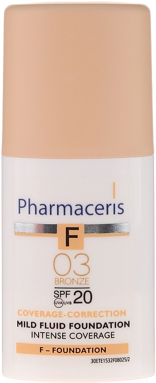 Pharmaceris F Intense Coverage Mild Fluid Foundation SPF20 Деликатный тональный флюид SPF20 - фото N6