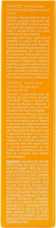 Сонцезахисний крем для обличчя та тіла - Phytomer Sun Reset Advanced Recovery Protective Sunscreen SPF50, 50 мл - фото N4