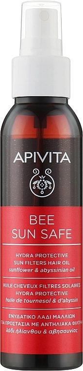 Apivita Солнцезащитное масло для волос с подсолнухом и абиссинским маслом Suncare Protective Hair Oil - фото N1