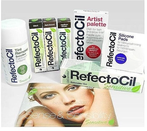 RefectoCil Стартовый набор для окрашивания для чувствительной кожи Sensitive Colours (dye/3x15ml + developer/gel/60ml + tint/remover/150ml + artist/palette + pads + folder) - фото N3