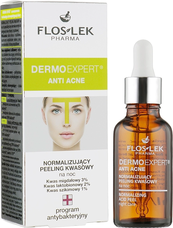 Floslek Нормалізуючий кислотний пілінг для жирної шкіри Dermo Expert Anti Acne Acid Peeling - фото N1