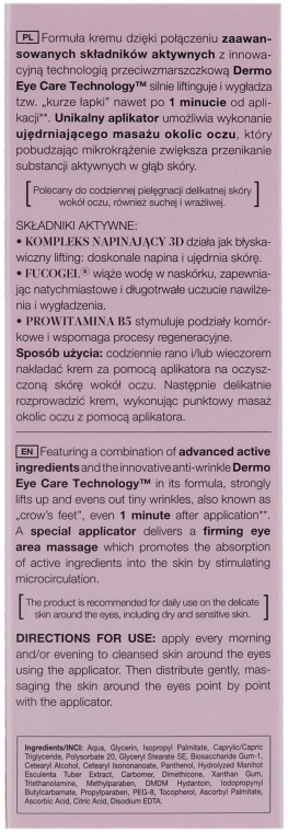 Floslek Крем-наповнювач зморшок Eye Care Expert Filling Anti-Crow's Feet Cream - фото N2