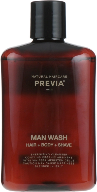 Previa Ванна для волосся і тіла Man Wash Hair Body Shave - фото N1